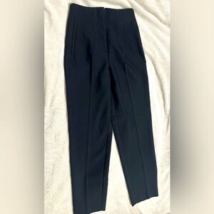 Zara Tapered Pleaded Black Trouser Dress Pants Size XS Women’s
